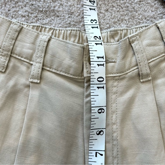 NWT Arizona Women Junior Wide Leg Khaki Tan Pants Sz 0 Classic Pocket Uniform - Picture 10 of 12